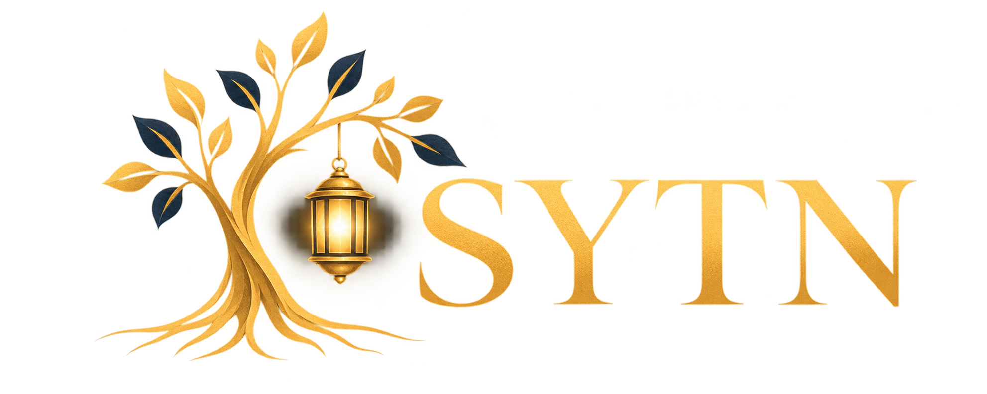 Elegant Gold Tree and Lantern Logo