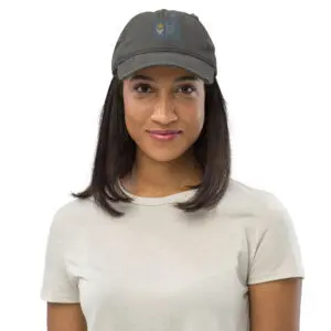 Person wearing a gray cap and shirt.