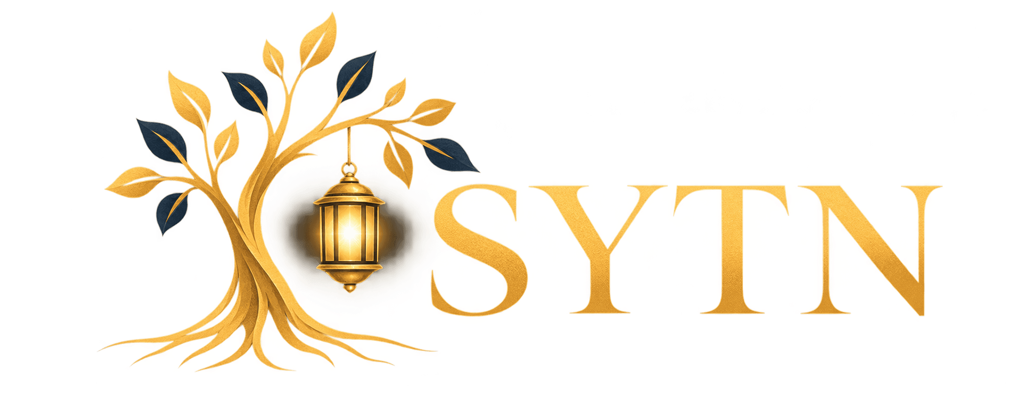 Elegant Gold Tree and Lantern Logo